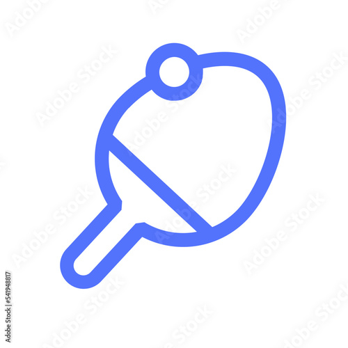 sport ping pong ball paddle table tennis line icon