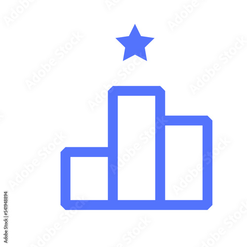 sports podium winner award prize line icon
