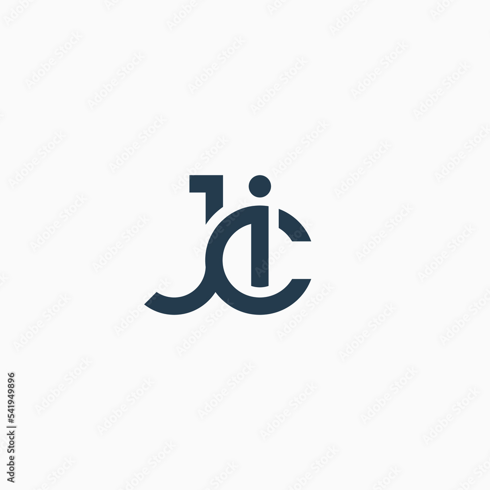 JCI initial monogram vector icon illustration JCI initial monogram vector icon illustration