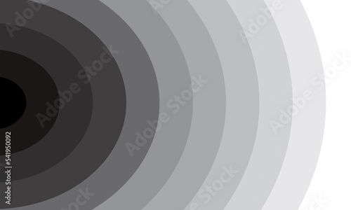 black and white background Abstract background. The half circle on the left is painted black with a white gradient. With copy space.