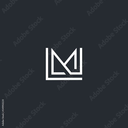LM initial monogram vector icon illustration