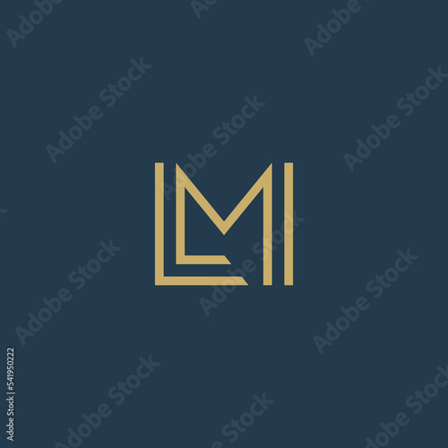 LM initial monogram vector icon illustration