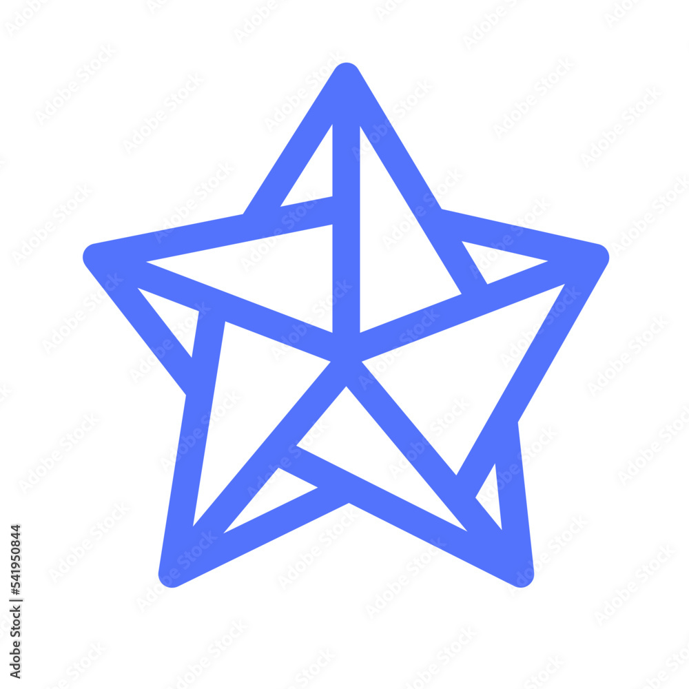 star origami art and design craft fold paper line icon star origami art and design craft fold paper line icon