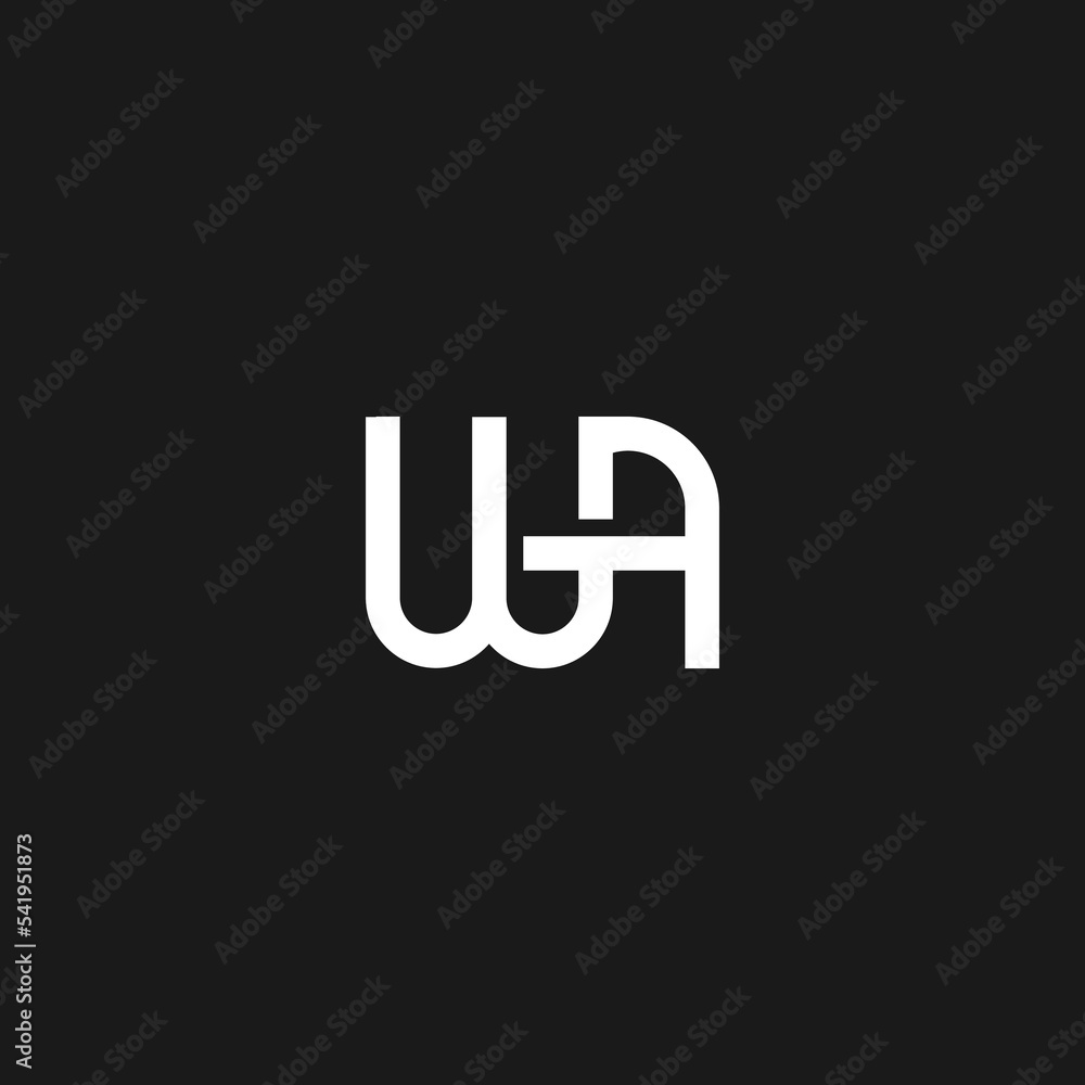 WA initial monogram vector icon illustration WA initial monogram vector icon illustration