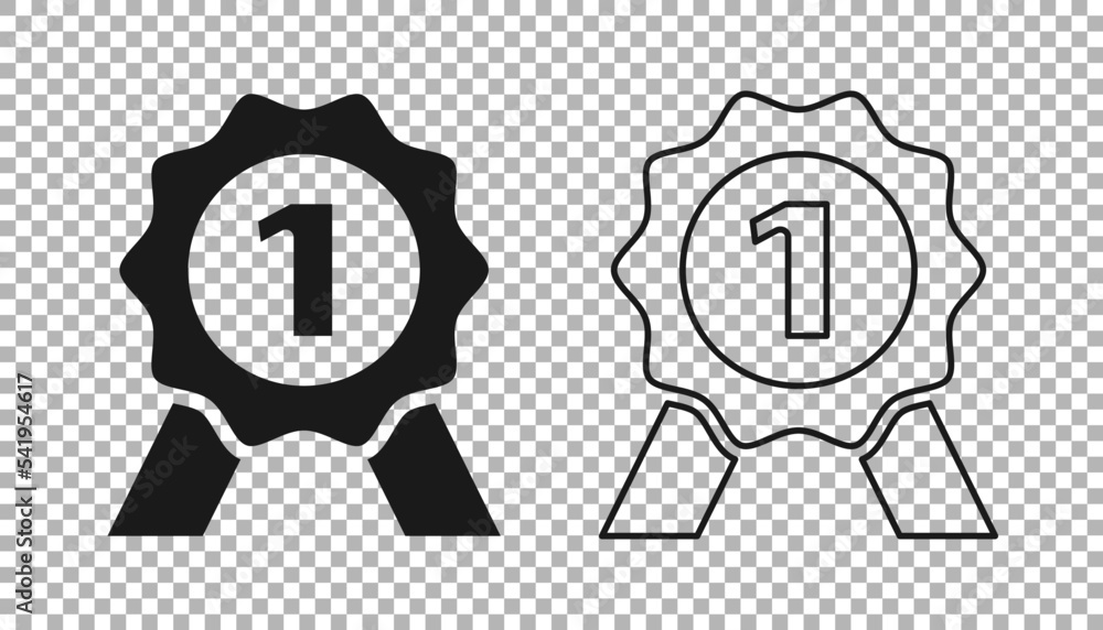Black Medal icon isolated on transparent background. Winner symbol. Vector Black Medal icon isolated on transparent background. Winner symbol. Vector