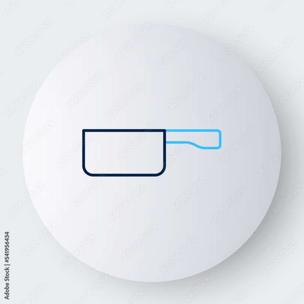 Line Frying pan icon isolated on white background. Fry or roast food symbol. Colorful outline concept. Vector Line Frying pan icon isolated on white background. Fry or roast food symbol. Colorful outline concept. Vector