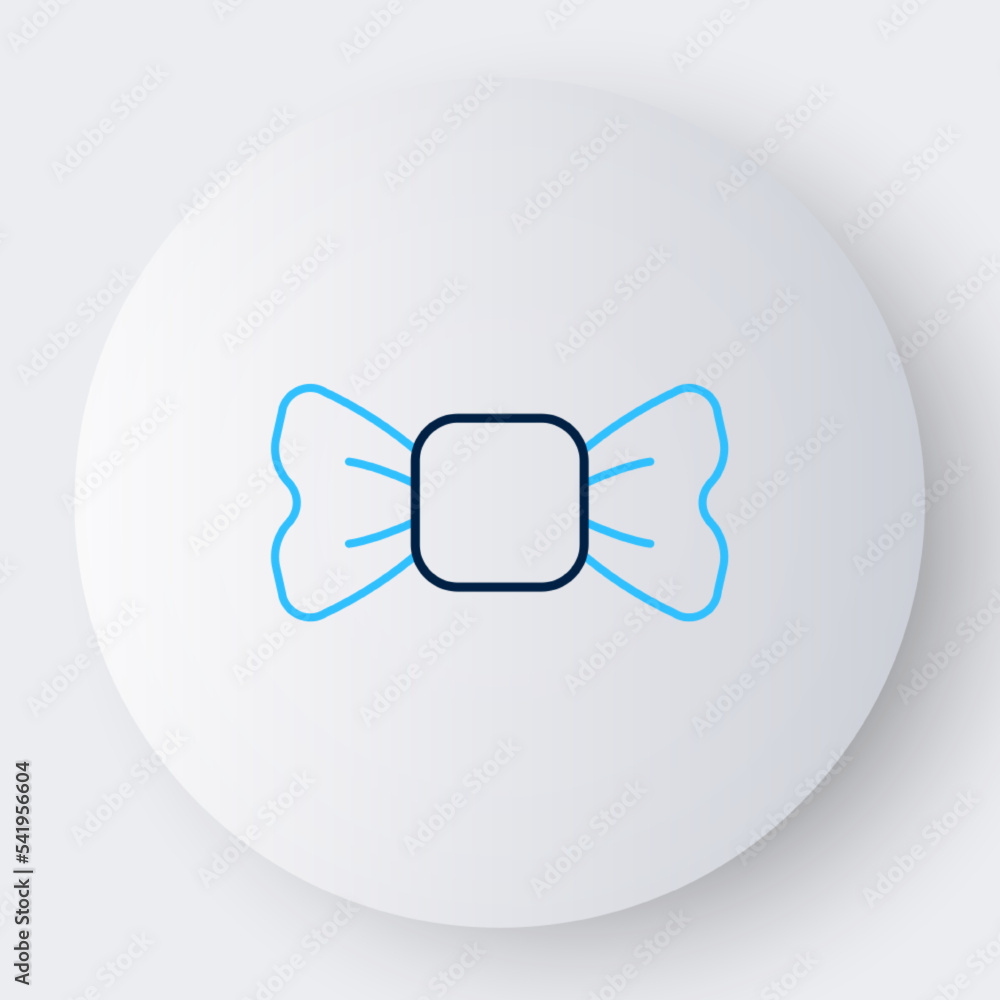 Line Bow tie icon isolated on white background. Colorful outline concept. Vector Line Bow tie icon isolated on white background. Colorful outline concept. Vector