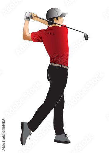 golfer hitting ball