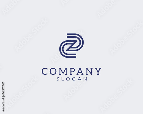 modern and minimalist DZ or ZDlogo. D and Z initial monogram. photo