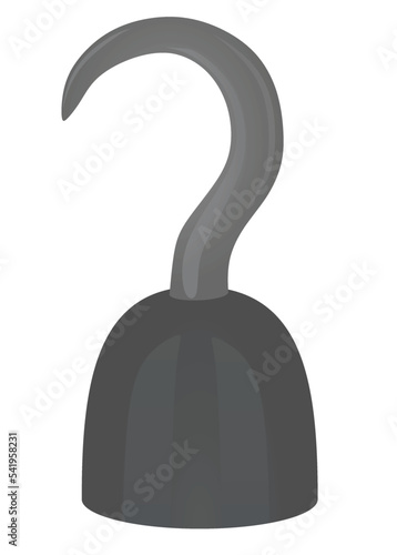 Pirate hand hook. vector illustration