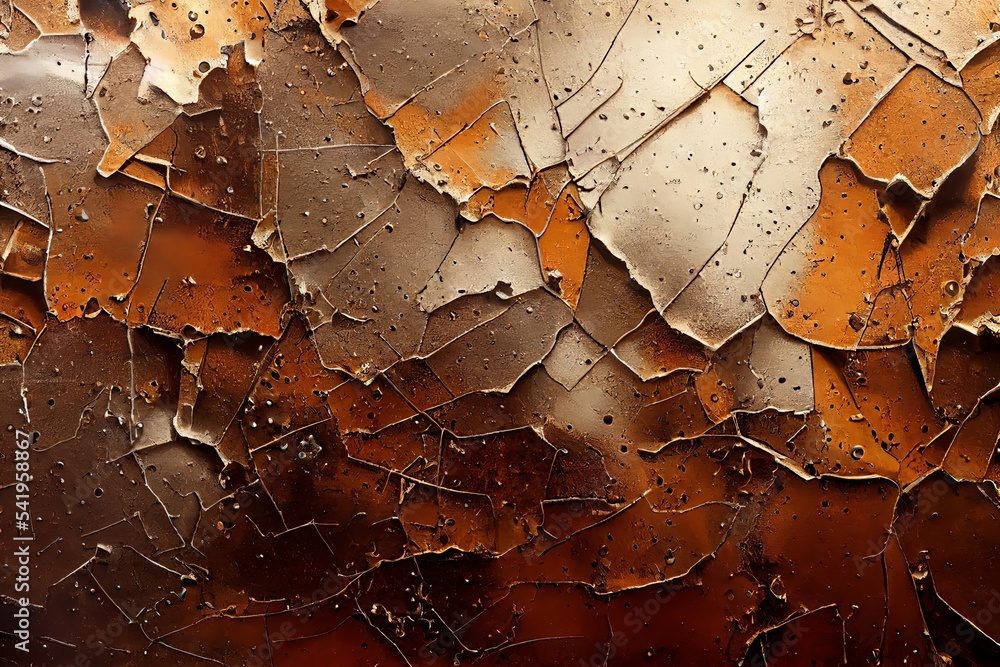 Rusted metal backround, distressed grunge background. Old metallic iron panel.