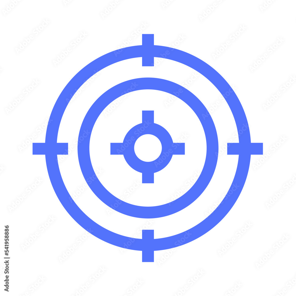 aim business digital focus marketing target line icon aim business digital focus marketing target line icon