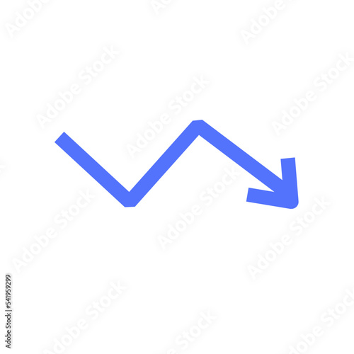 arrow direction down move navigation line icon
