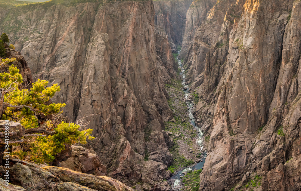 Dawn at the Black Canyon of the Gunnison National Park, North Rim - Exclamation Point Dawn at the Black Canyon of the Gunnison National Park, North Rim - Exclamation Point