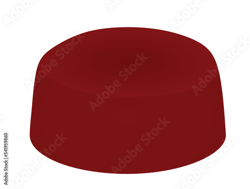 Red muslim hat. vector illustration
