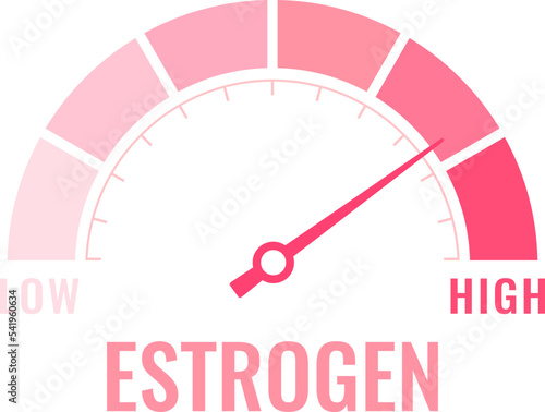 Obraz na płótnie Estrogen level meter, vector illustration w salonie