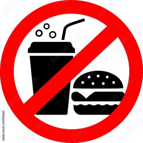 No fast food vector sign