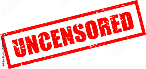 Obraz na płótnie Uncensored vector stamp w salonie