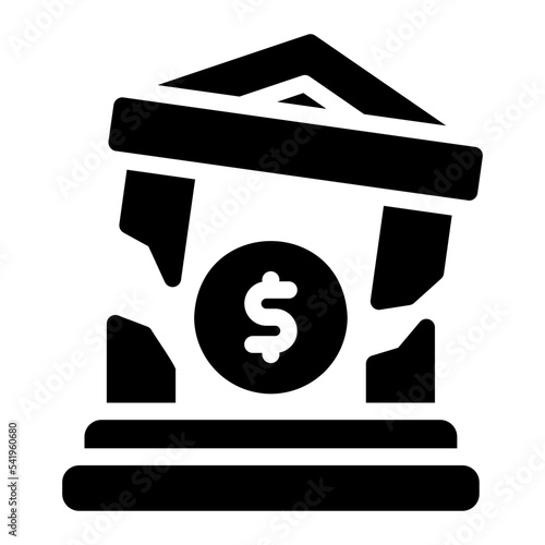 Bankrupt glyph icon