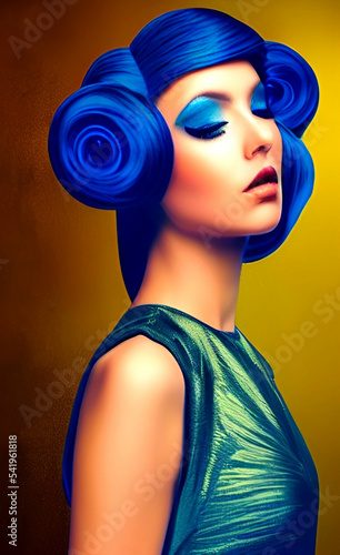 portrait of a woman with hairstyle