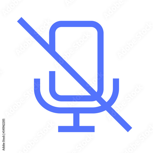 silent sound speaker line icon