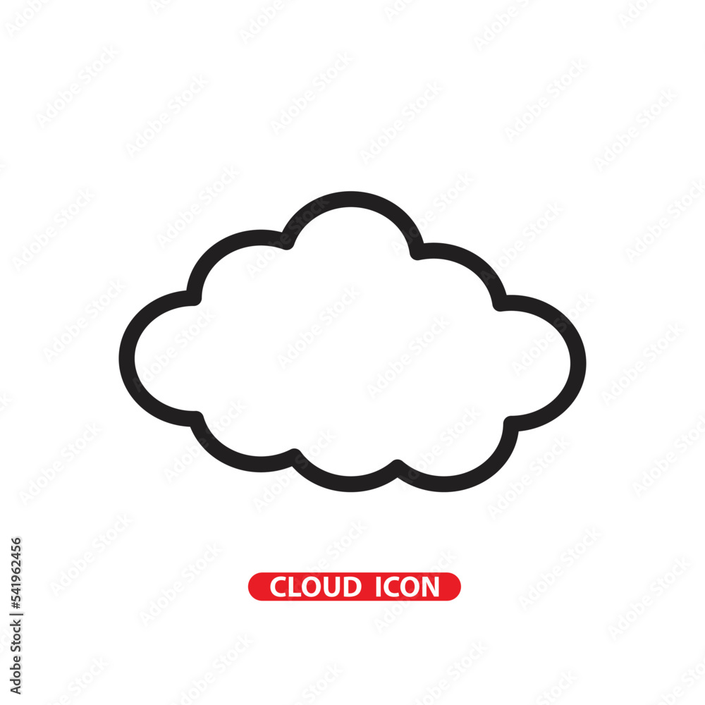 Cloud icon flat style logo template Cloud icon flat style logo template