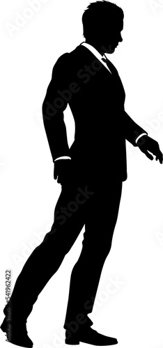 Business Man In Suit Silhou...