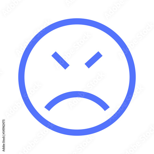 angry annoyed emoji emoticon line icon