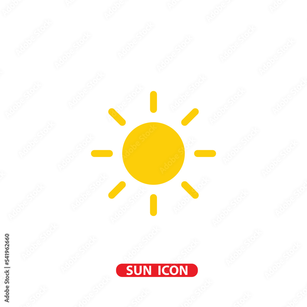 Sun icon vector logo design template Sun icon vector logo design template