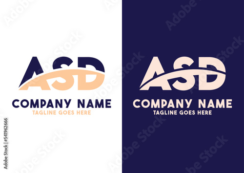 Letter ASD logo design vector template, ASD logo
