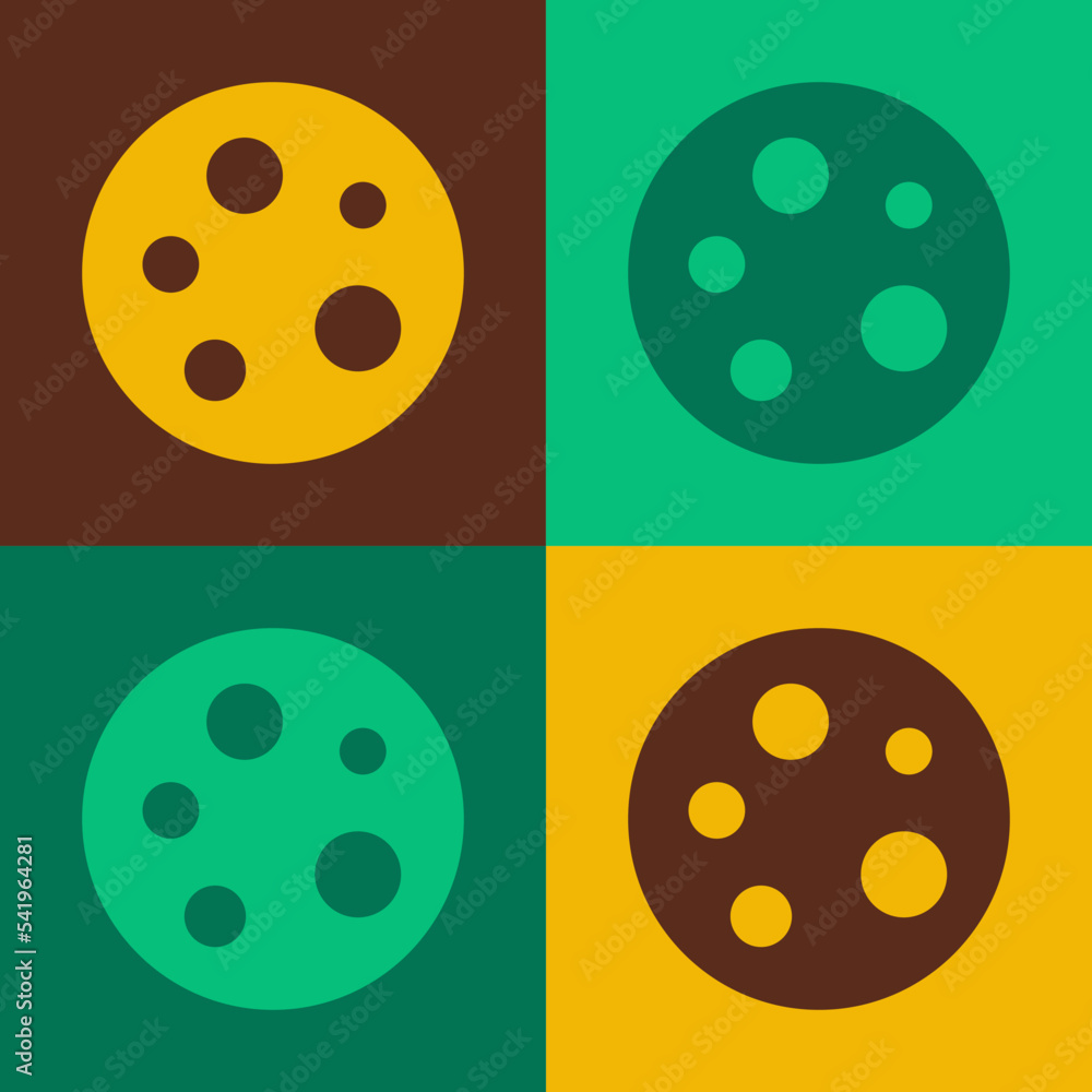 Pop art Moon icon isolated on color background. Vector Pop art Moon icon isolated on color background. Vector