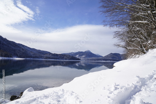 Walchensee Lake Bavaria in the Winter