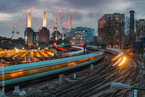 Photography london battersea power station rail train