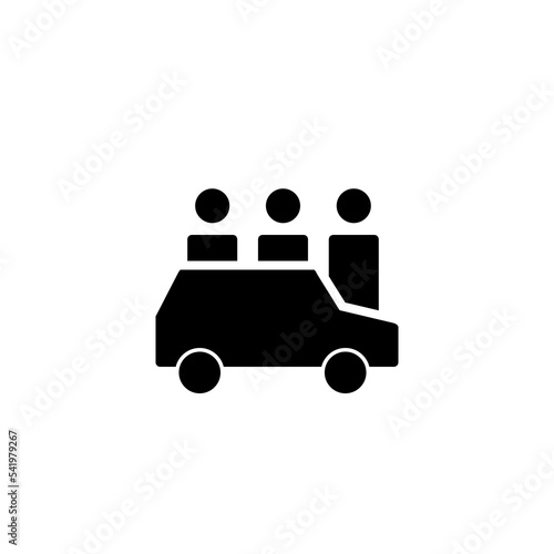 Car sharing, carpooling icon.