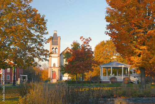 autumn in the park, sunrise in Danville, Vermont