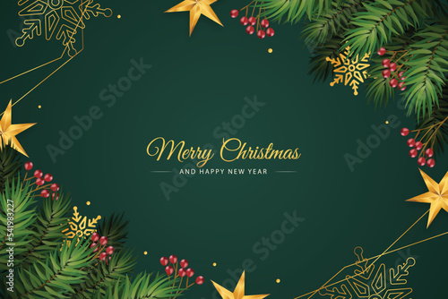 realistic christmas background vector design illustration