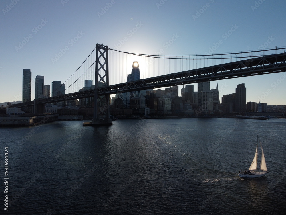 Aerial Drone Bay Bridge San Francisco Aerial Drone Bay Bridge San Francisco