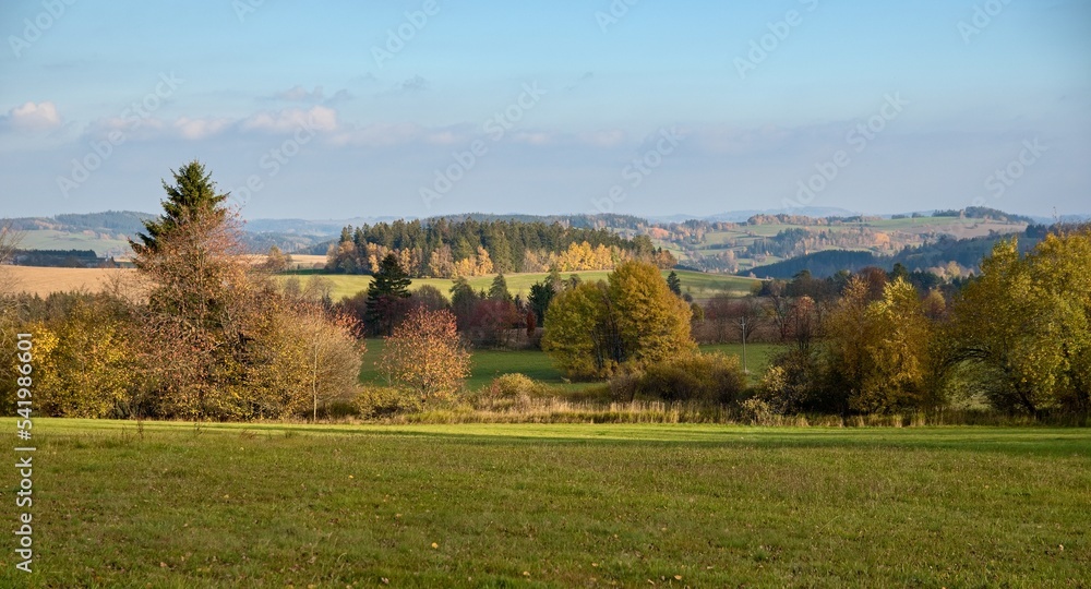 view of the autumn landscape, Blatiny, Vysočina, Czech Republic view of the autumn landscape, Blatiny, Vysočina, Czech Republic