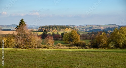 view of the autumn landscape  Blatiny  Vyso  ina  Czech Republic