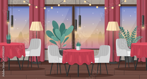 Restaurant Interior Cartoon