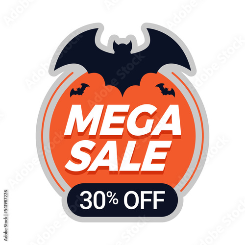Halloween vector mega sale discount label