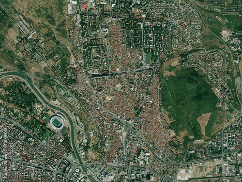 Cair, Macedonia. High-res satellite. No legend