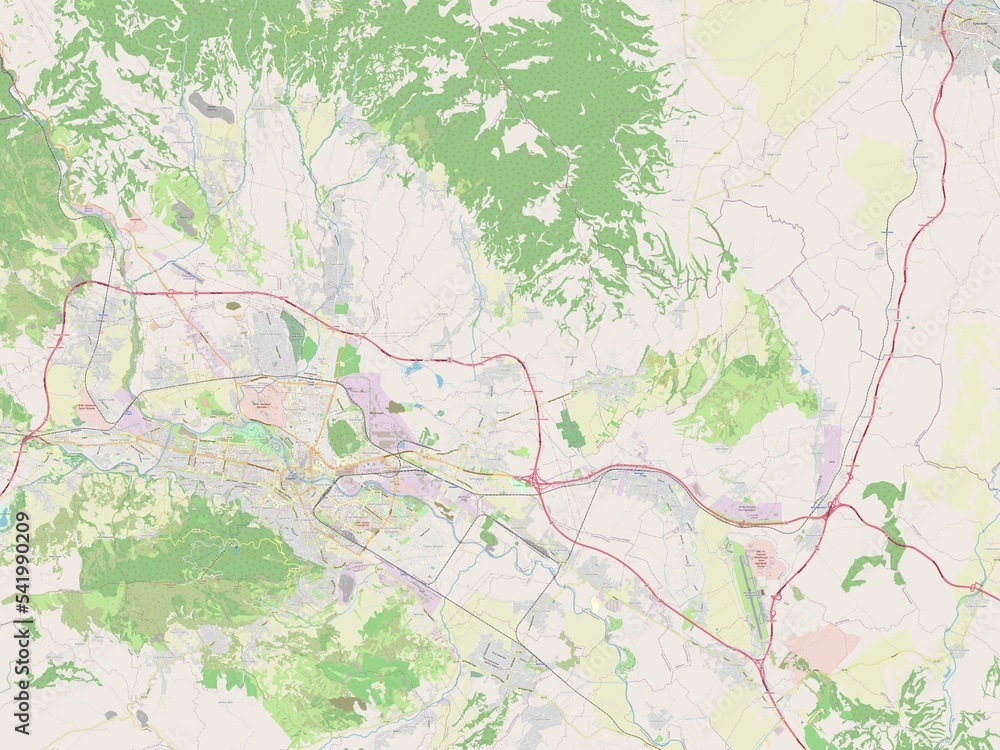 Naklejka premium Gazi Baba, Macedonia. OSM. No legend