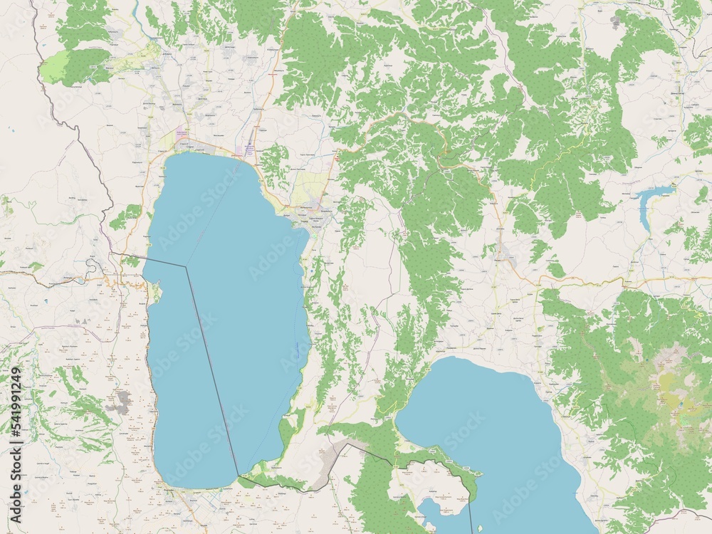 Fototapeta premium Ohrid, Macedonia. OSM. No legend