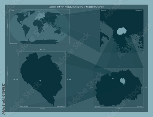 Sveti Nikole, Macedonia. Described location diagram photo