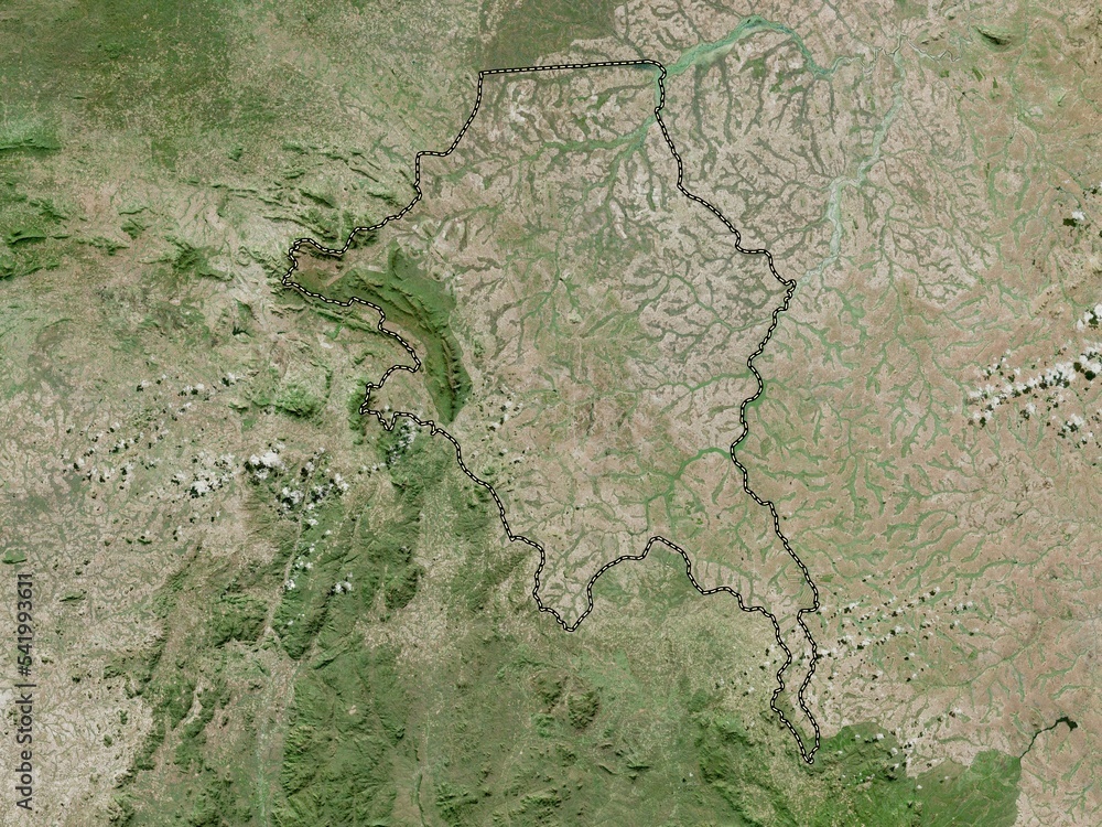 Mchinji, Malawi. High-res satellite. No legend Mchinji, Malawi. High-res satellite. No legend