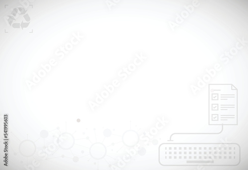 Use technology to reduce paper recycling, Recycling Concept.