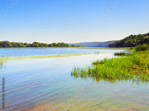 River on a sunny  cloudless  windless summer day