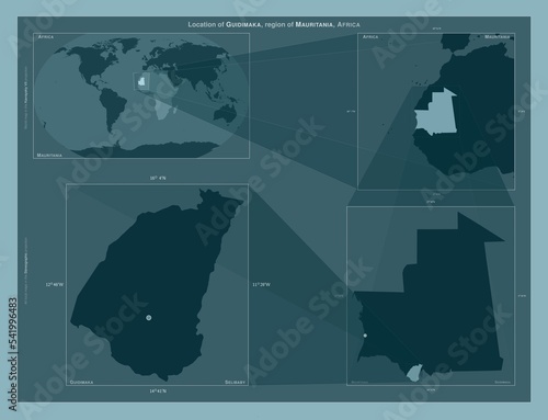 Guidimaka, Mauritania. Described location diagram photo