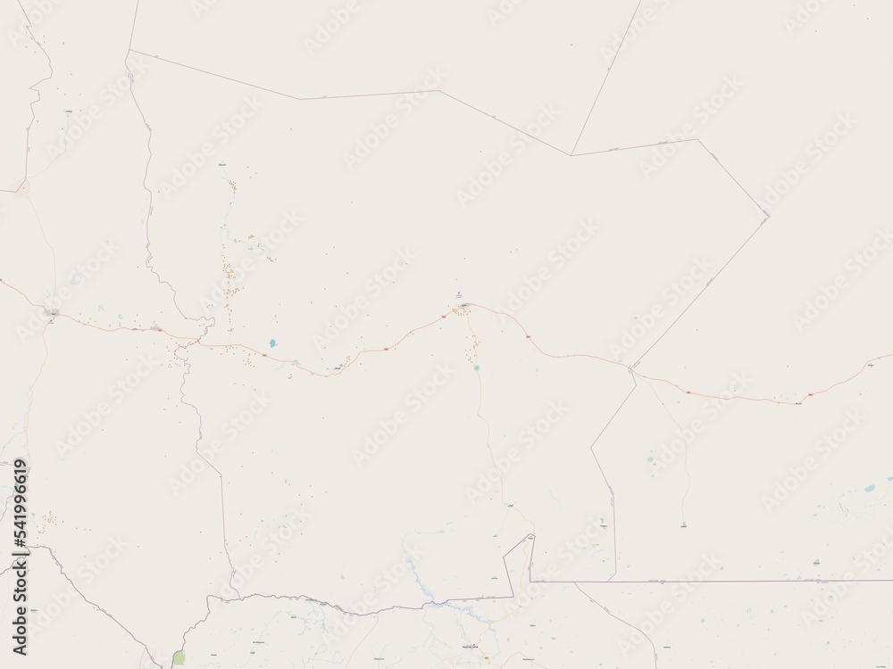 Fototapeta premium Hodh el Gharbi, Mauritania. OSM. No legend